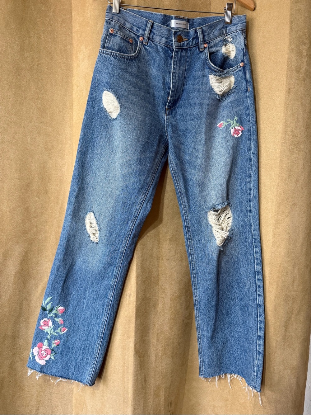 Anine Bing embroidered jeans
